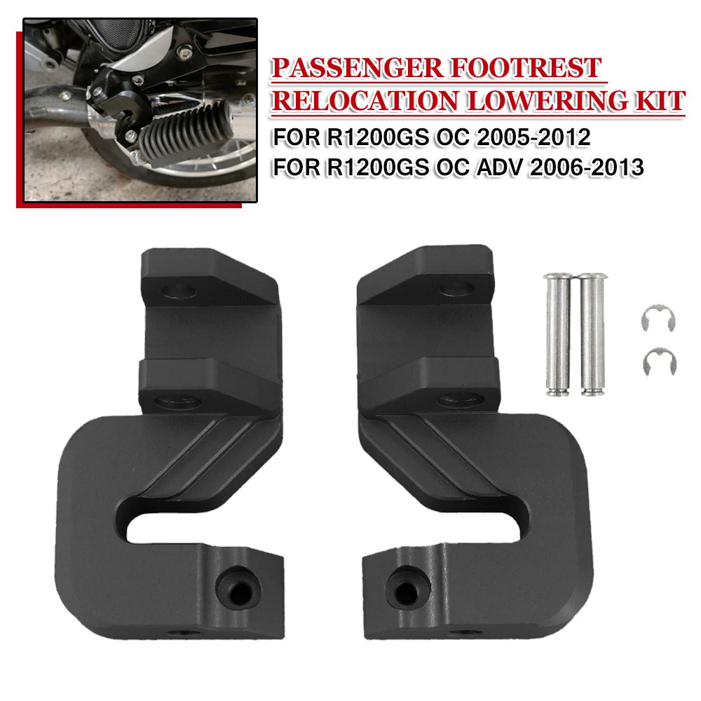 

Passenger Footrest Relocation Lowering Kit For BMW R1200GS Adventure R 1200 GS R1200 ADV 2006-2013 Motorcycle Foot Rests Pedals