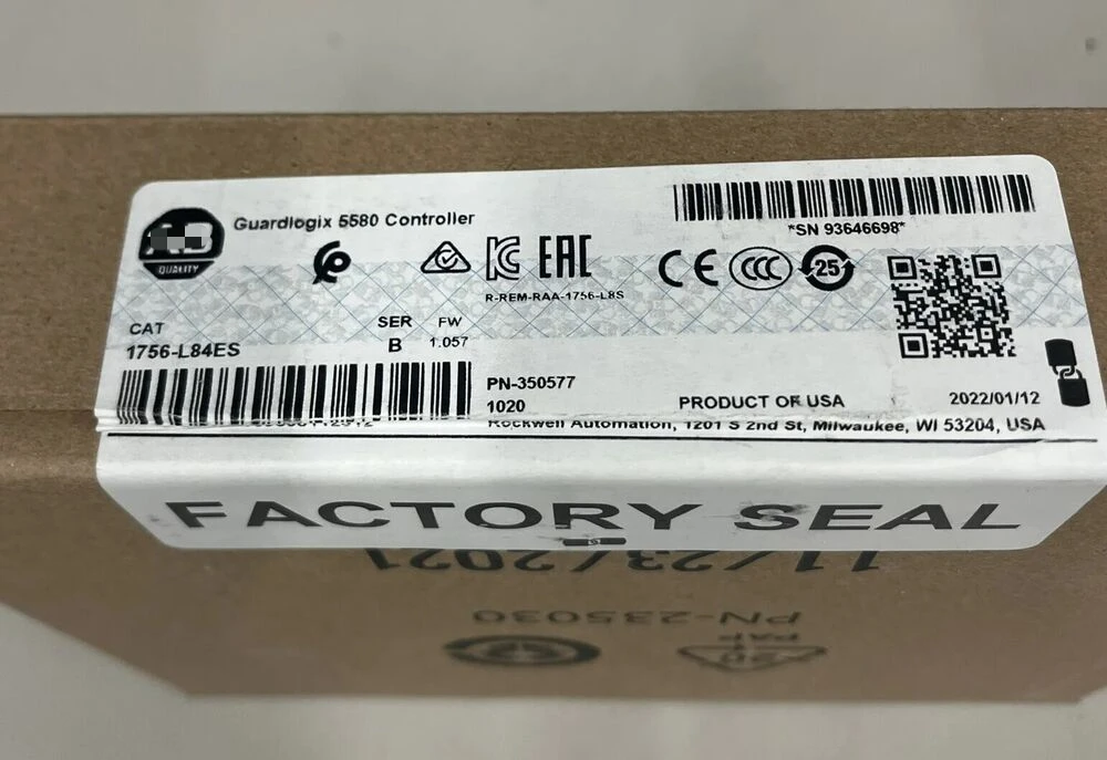 Заводской герметичный контроллер ПЛК 1756-L84ES SER B GuardLogix 5580 НОВЫЙ