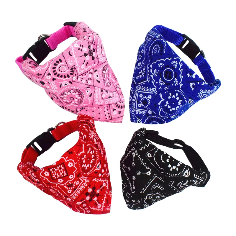 

Pet Dog Neck Scarf Puppy Cat Dog Collar Bandana Collar Scarf with Leather Collar Accessories Adjustable Pet Puppy Cat Scarf