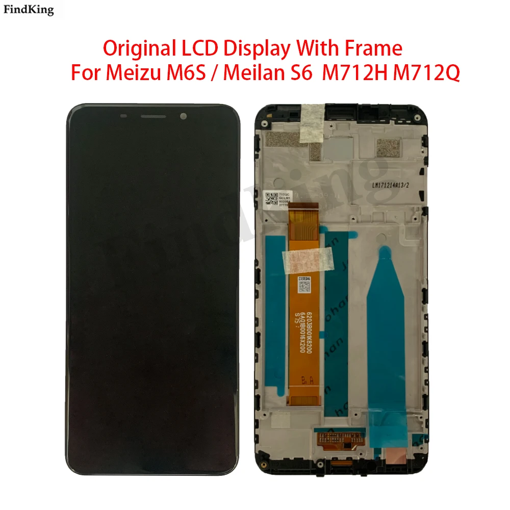 

5.7" Original For Meizu M6S / Meilan S6 M712H M712Q LCD Display With Frame+Touch Screen Panel Digitizer Assembly
