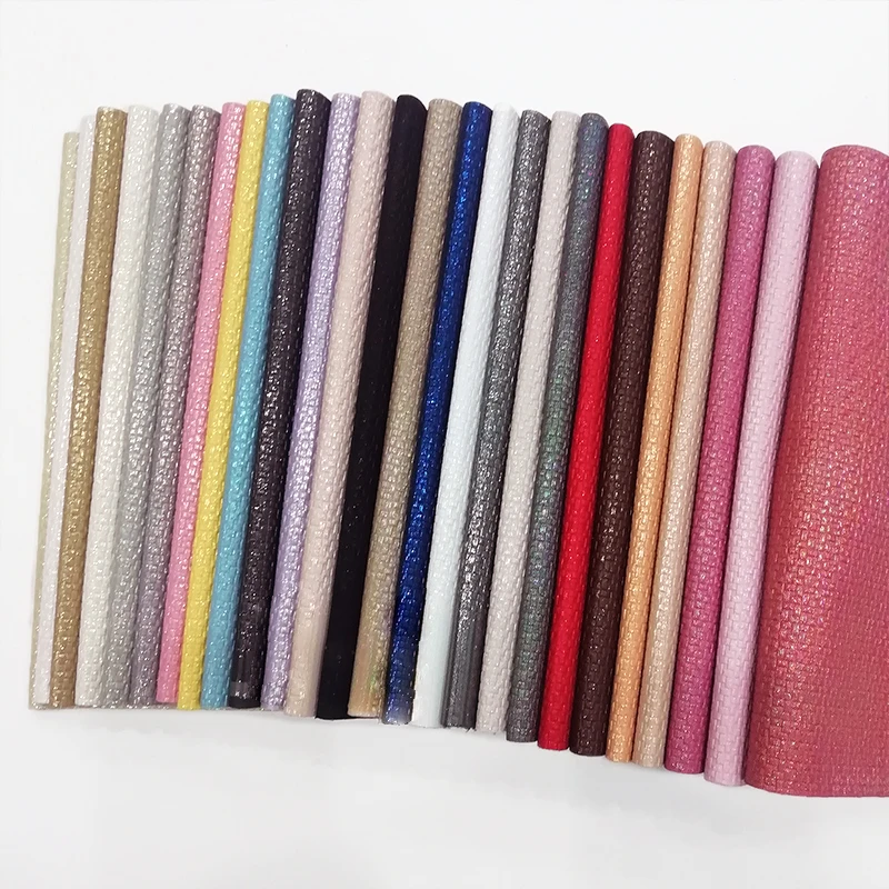

XHT Pattern Embossed Shiny Laser Metallic PU Faux Leather Fabric Sheet for Making Shoe/Bag/Handcraft/Handbag