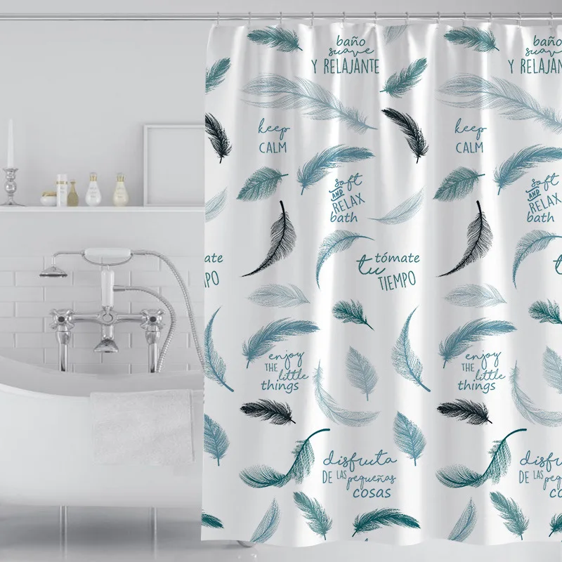 

Shower Curtain Household Polyester Shower Curtains Bathroom Insulation for Home Hotel