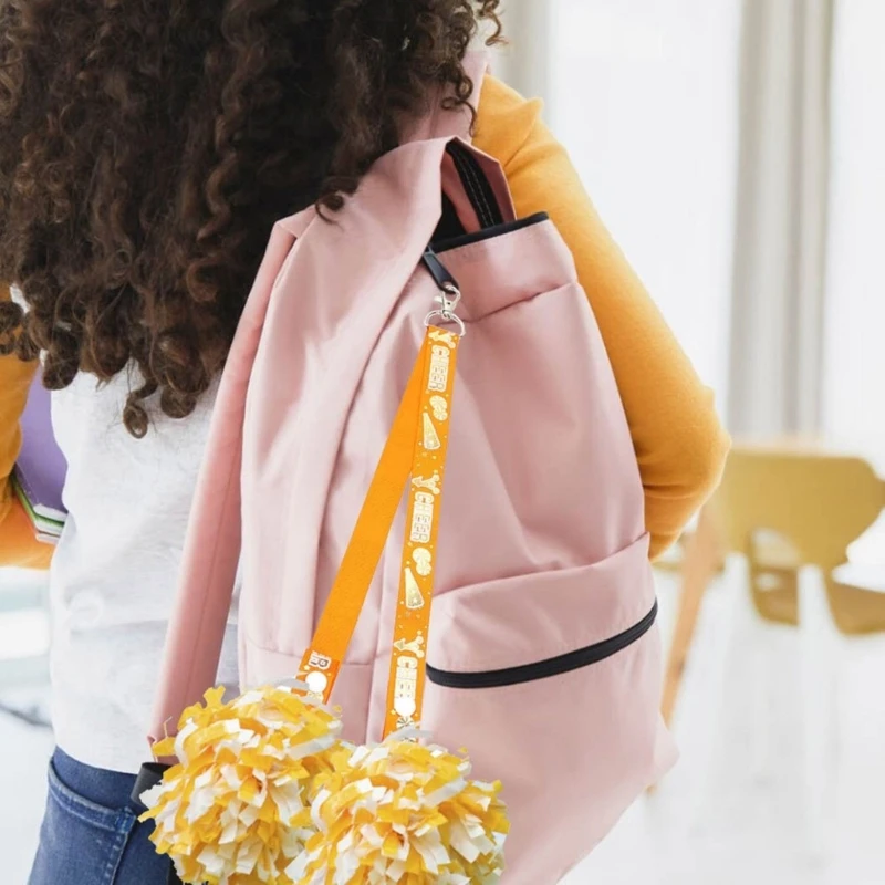 ZB91 10 шт. ремень-держатель с помпоном Cheerleader и пряжками для рюкзака Cheer удобный в