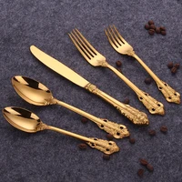 nordic palace western tableware set titanium 304 stainless steel steak knife spoon set dinnerware set cutlery set
