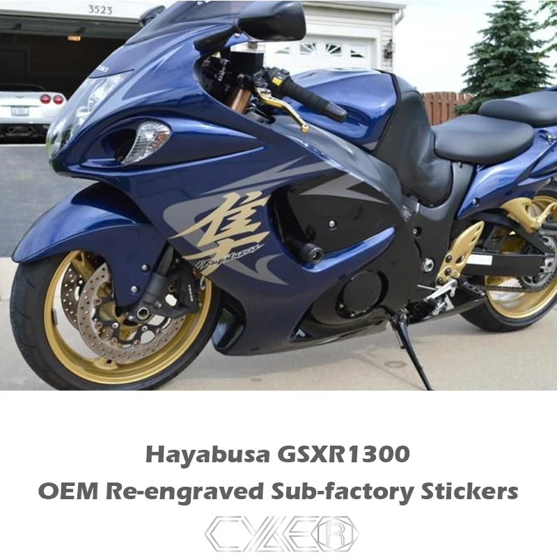 

For SUZUKI Hayabusa GSXR1300 1300R 2008-2022 Motorcycle Stickers Decals OEM Re-engraved Sub-factory Stickers Full Car S1308-BG