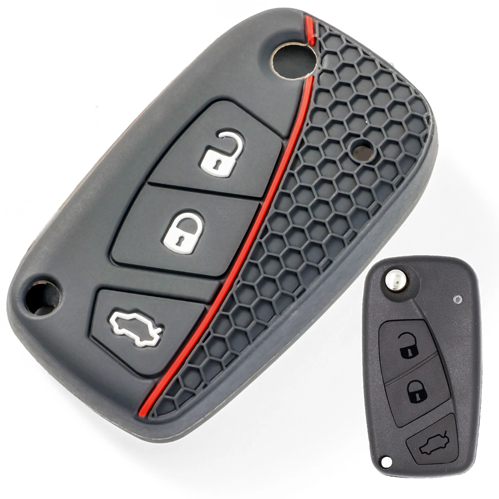 

3-кнопочный силиконовый чехол для ключей, чехол-держатель для Fiat Ducato Bravo 500 Doblo Grande Minibus Peugeot Boxer Citroen Relay