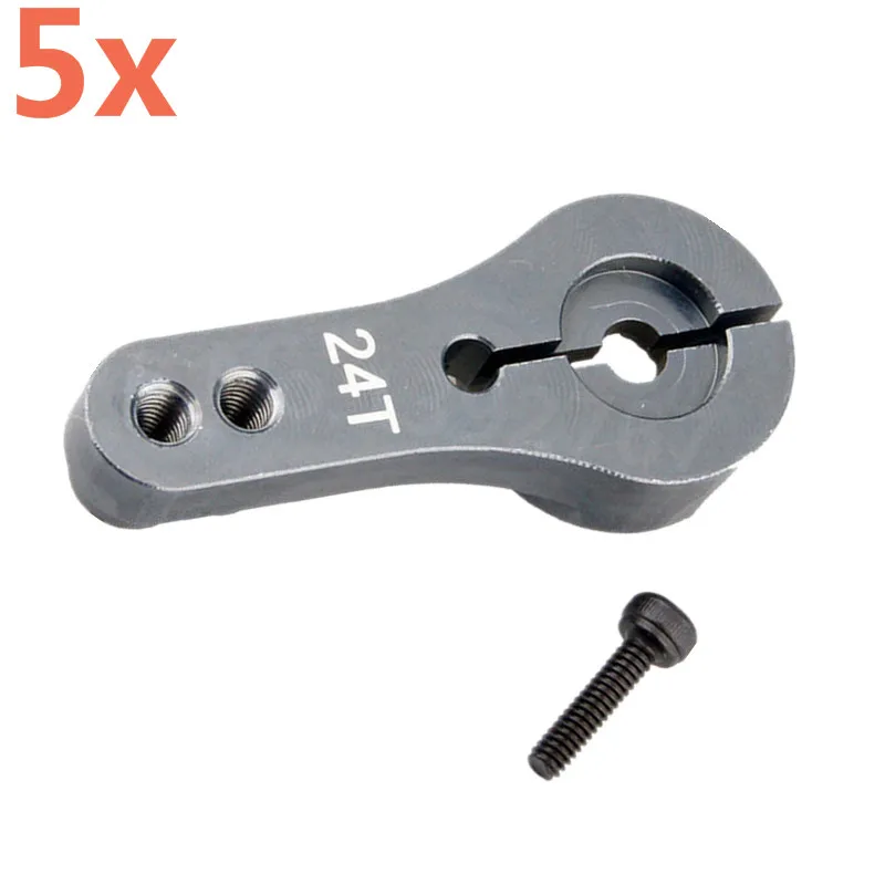 5 шт./лот CNC алюминиевый Серводвигатель Arm Horn 24T AL Alloy для 1/8 1/10 RC Car Torque Pro Standard Servo