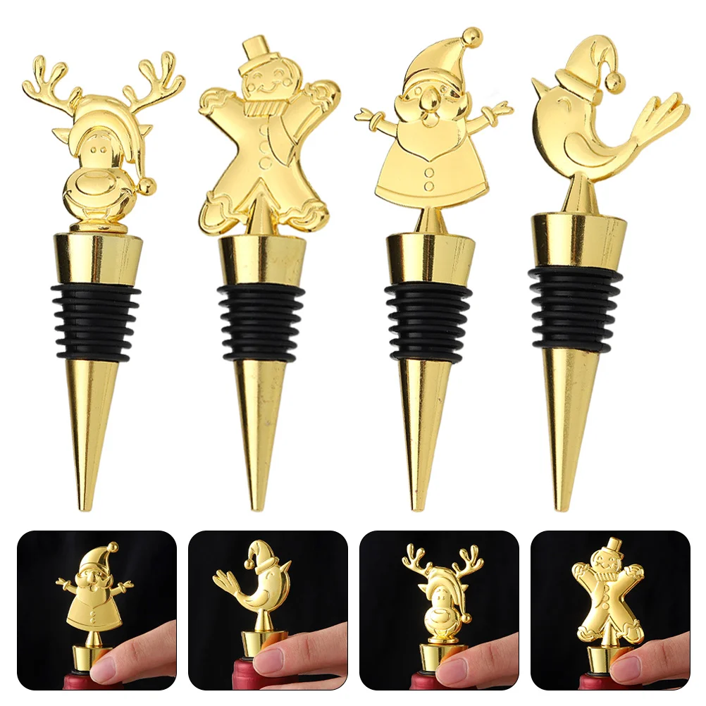 

Bottle Stopper Plug Christmas Stoppers Xmas Party Bottles Capsealing Favors Vacuum Supplies Champagne Santa Beverage Gifts Pump