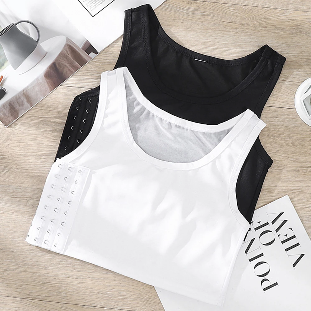 

Flat Breast Binder Corset Tomboy Underwear Women Seamless Summer Short Vest Plus Size Tank Top Bustier Shaper Bustier