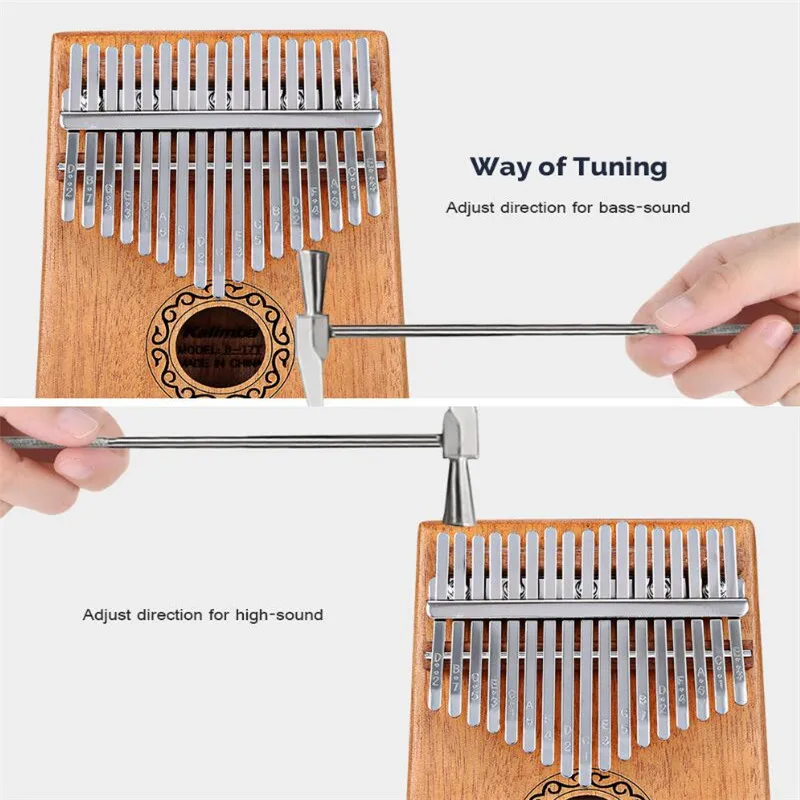 17 клавиш Kalimba большой пианино высококачественный корпус из красного дерева