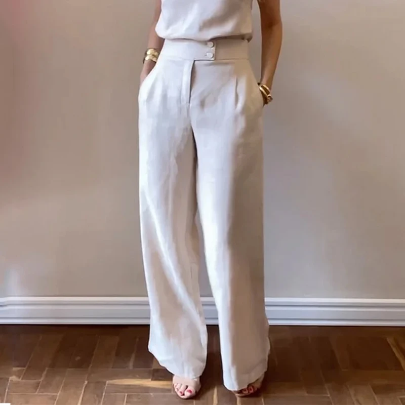 Женский комплект из двух предметов Waytobele летний Повседневный Однотонный пуловер