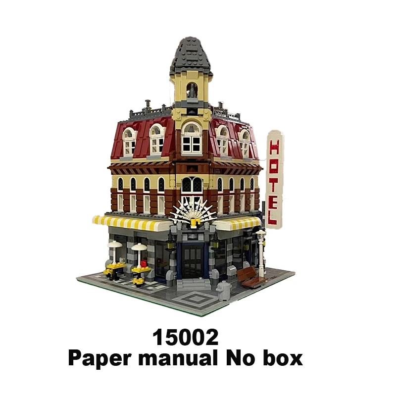 

Stock MOC Creative City Street View 15002 15011 Building Block Model Bricks Toys New Year Gifts
