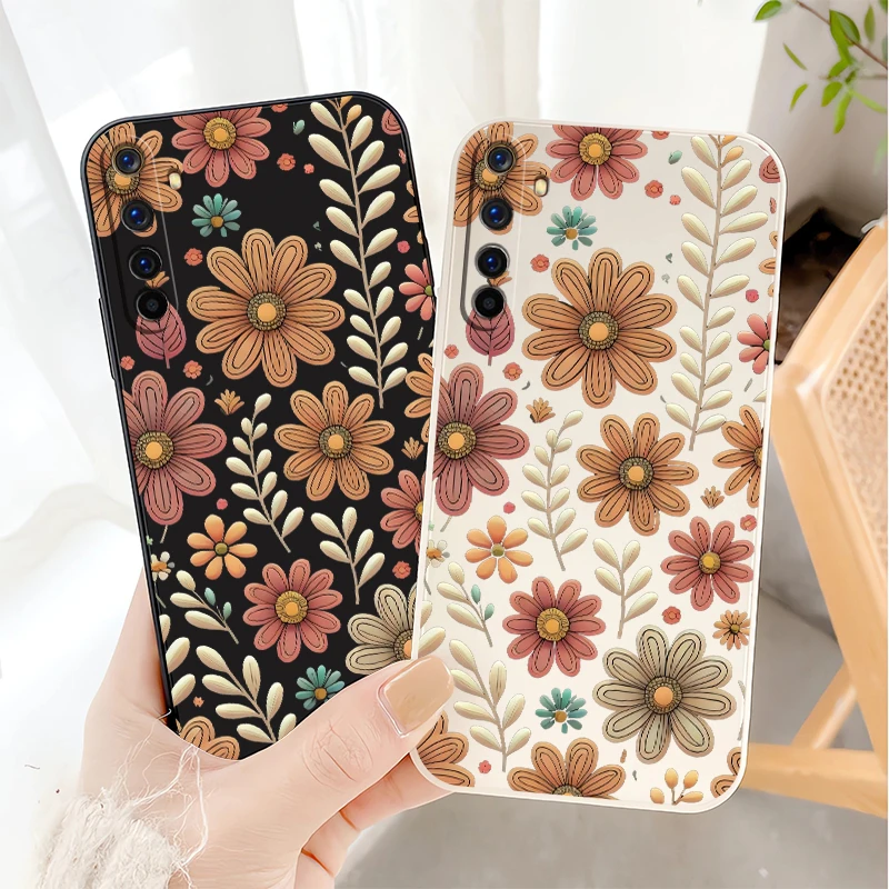 Чехол для телефона с красивыми ромашками и цветами OPPO Realme 9I 9 8 8I 7I 7 6S 6 5 2 Pro Plus