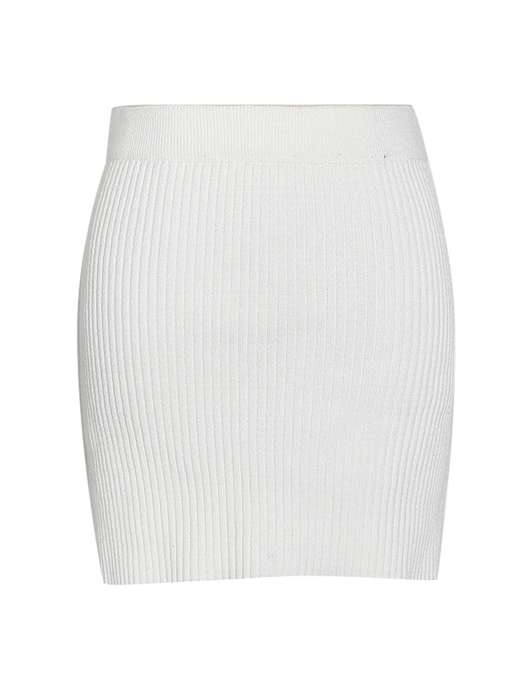 Женский трикотажный комплект из двух предметов топ с квадратным вырезом и