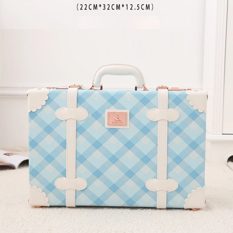 

2023 новый роскошный Дорожный чемодан ручной работы с косметичкой, Модный Зеленый чемодан на колесиках для девушек, косметичка, Женский чемодан на колесиках