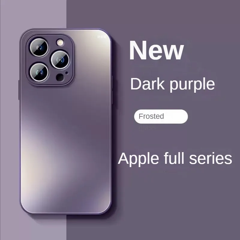 

Frosted glass case for iPhone 14 13 12 11 iPhone X/XS iPhone 7P/8P iPhone 7/8/SE2 ultra-thin silicone lens all-inclusive
