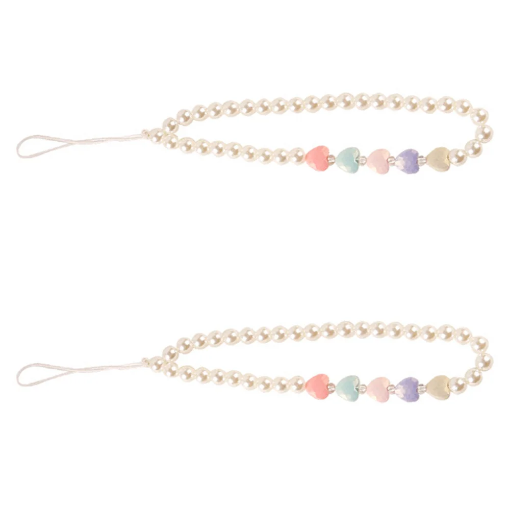

Lanyard Rope Wrist Beaded Pearl Mobile Strap Cellphone Chain Strapsbeading Hanging Anti Lost Imitation Chains Decoration Charms