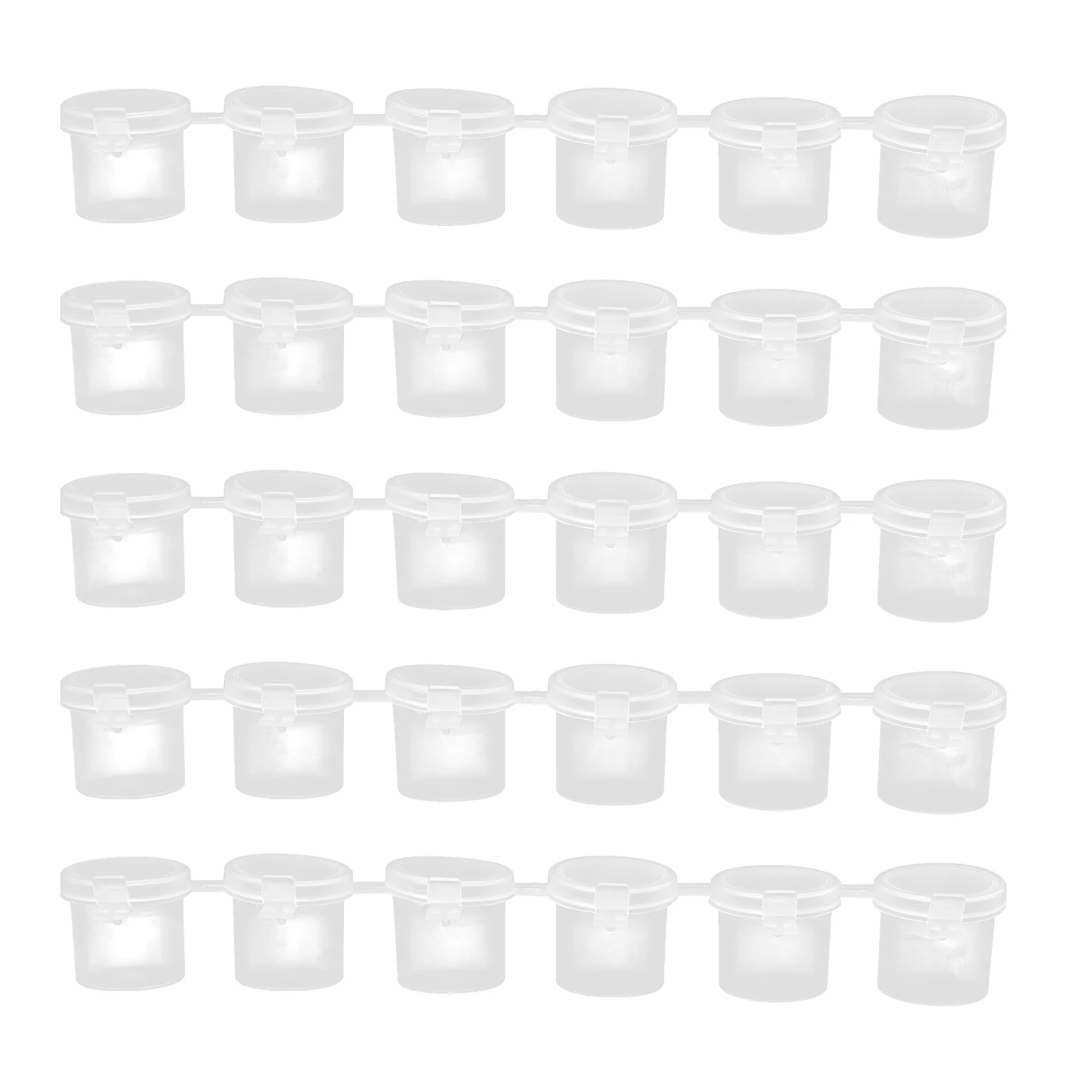 

5 Sets Empty Paint Pots Watercolor Paint Strips Clear Pigment Storage Container