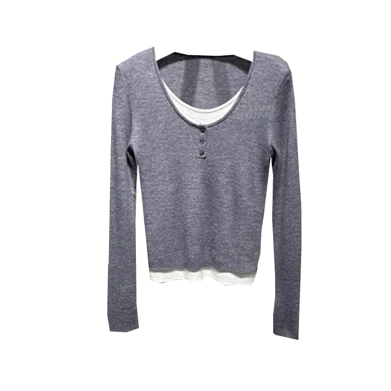 2024 осенне-зимняя одежда микрофон такой же новый универсальный облегающий