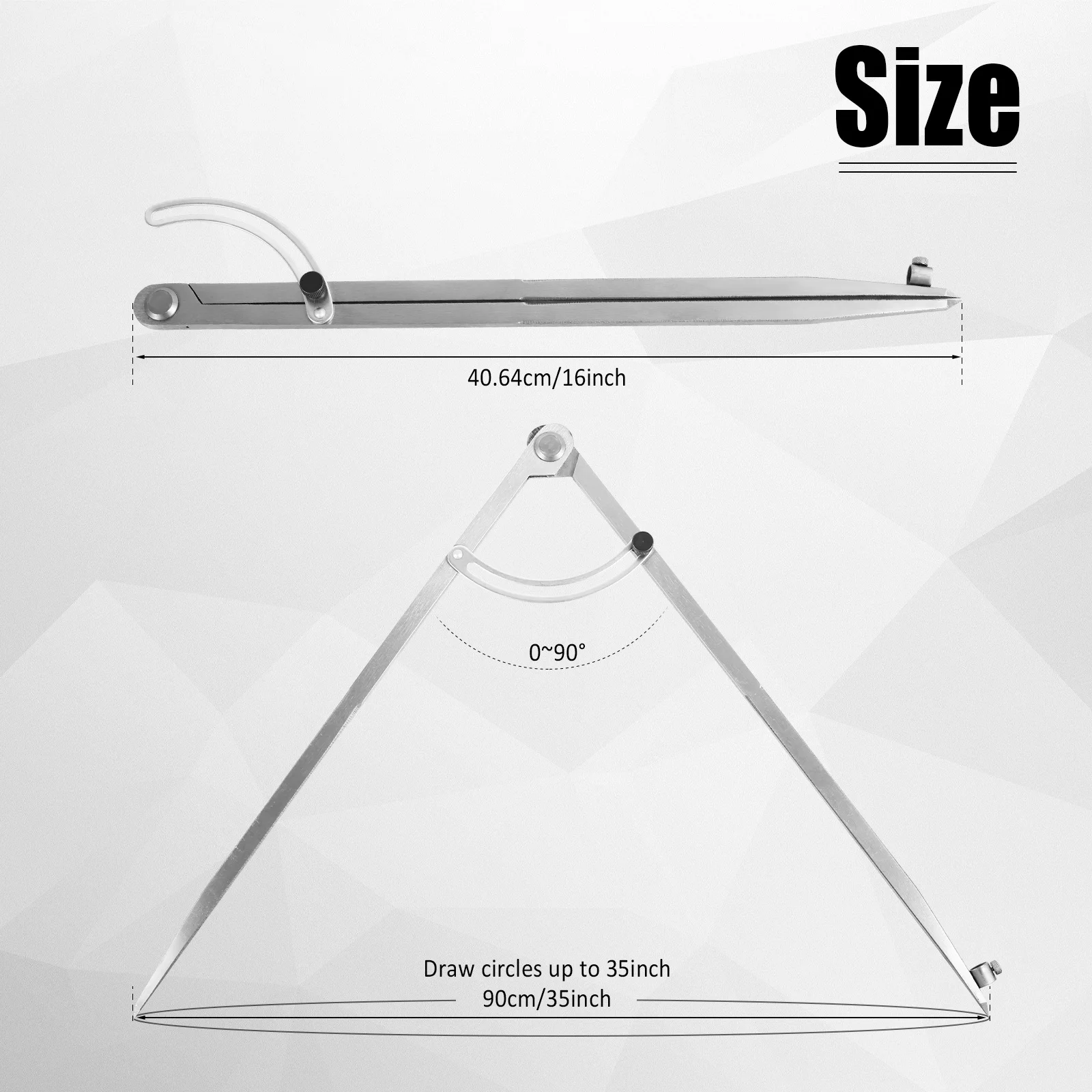 

Металлический циркуль для черчения 12/16 дюймов