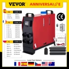 VEVOR 5KW 12V Дизельный Воздушный Обогреватель 4 Выхода Воздуха Все В Одном с ЖК-переключателем И Пультом Дистанционного Управления Для Автомобильных Автобусов RV Грузовиков Кемпер Фургонов