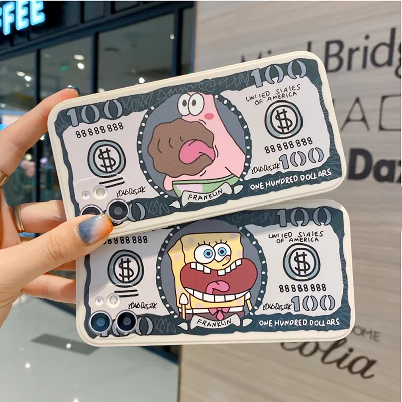 

SpongeBob-Patrick-Star Phone Cases For iPhone 11 12 13 Pro MAX 6S 7 8 Plus XS MAX 12 13 Mini X XR SE 2020 Soft TPU Carcasa Funda