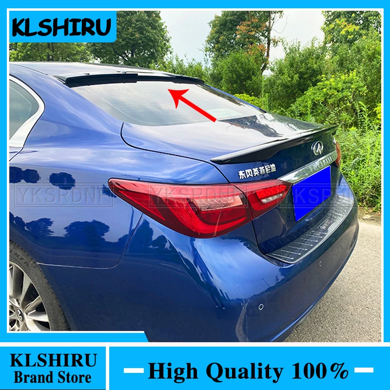 

Для Infiniti Q50 Q50S спойлер на крышу 2014 2015 2016 2017 ABS Материал черный спойлер заднего багажника