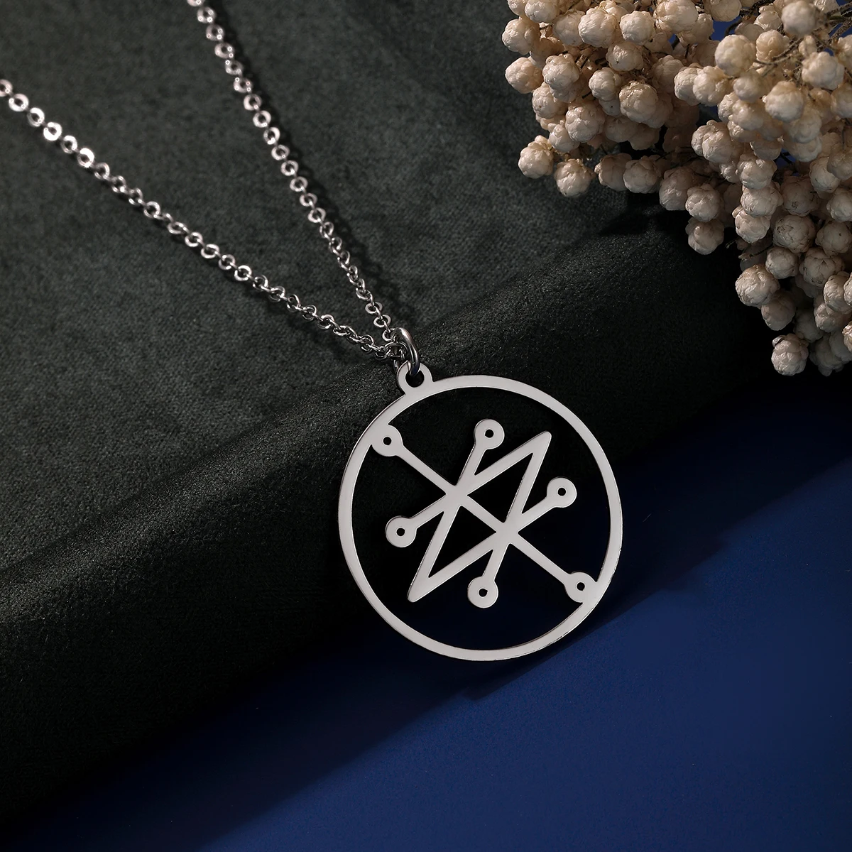 Ожерелье женское из нержавеющей стали под ключицу с принтом демона