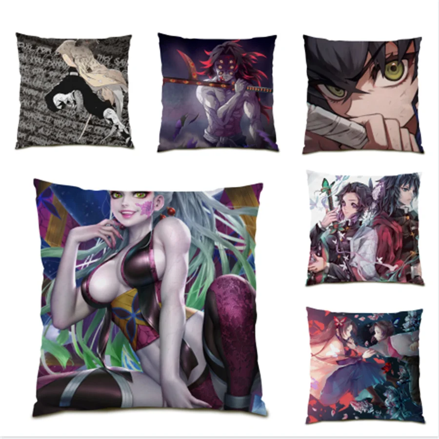 

Lovely Decorative Pillow Cases Polyester Linen Cushion Cover Luxury Velvet Fabric Cushion Covers 45x45 Anime Pattern Home E0288