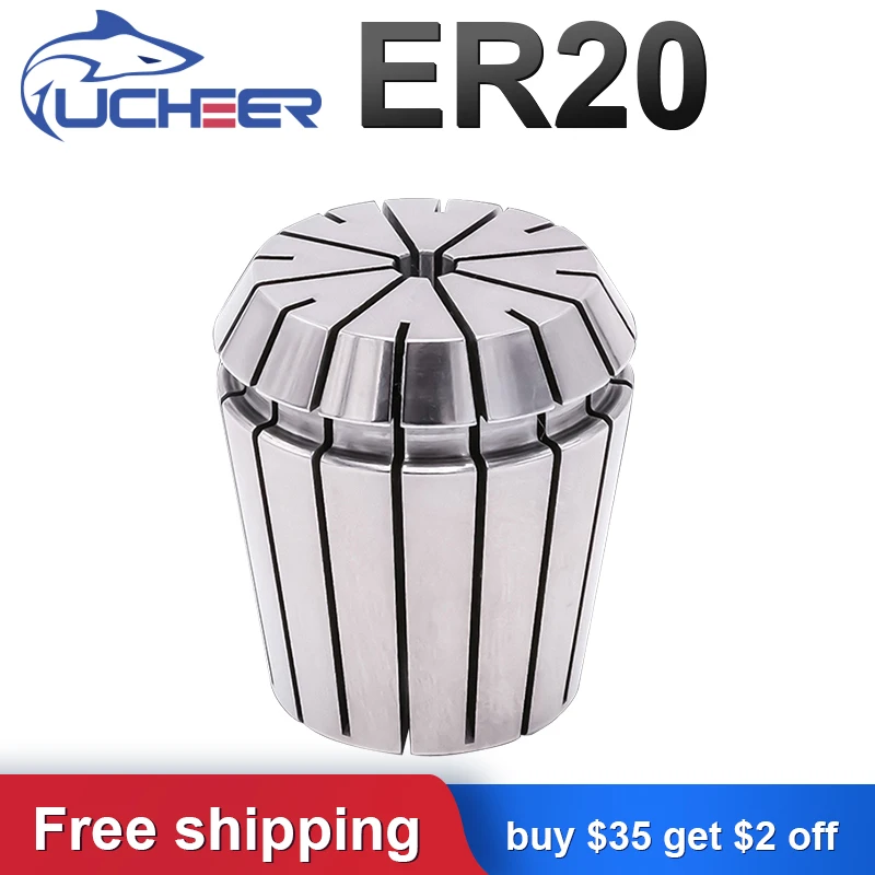 

UCHEER 1pc High Precision ER20 Collet Chuck For Milling Engraving Machine Repetitious Tsui Flexible CNC