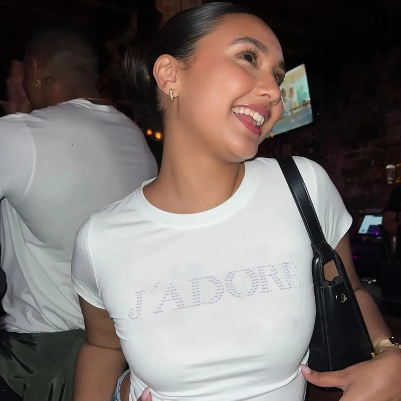 Винтажная женская футболка в стиле панк