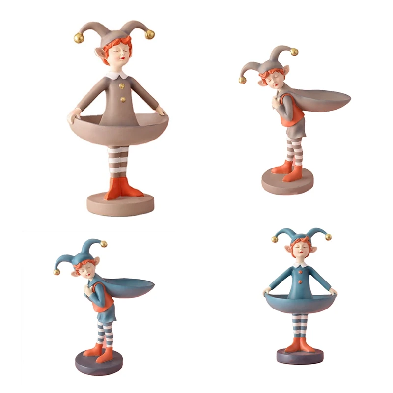 

Nordic Creative Circus Room Clown Home Storage Tray Home Decoration Ornaments Living Room Wine Cabinet