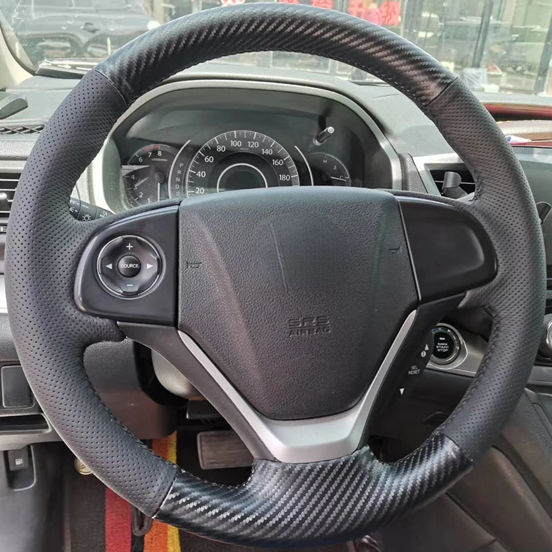 

Кожаный чехол рулевого колеса ручной работы для Honda 2012 2013 2014 2015 2016 CRV