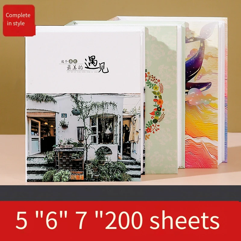 

Null BBA Photo Album 5/6/7 Inch Plastic Can Put Polaroid Photo Album This Children's album Insert 200 photos Storage Book