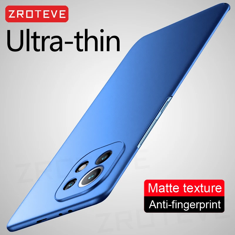 Mi11 Lite Case Zroteve Ultra Slim Hard PC Frosted Cover For Xiaomi Mi 11 12 12T 12X 10 11i 11T Xiomi Mi12 Mi10 Mi11T Pro Cases
