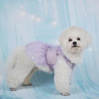 summer dog clothes stylish elegant no pilling pet vest skirt puppy sleeveless clothes for wedding dog skirt dog skirt