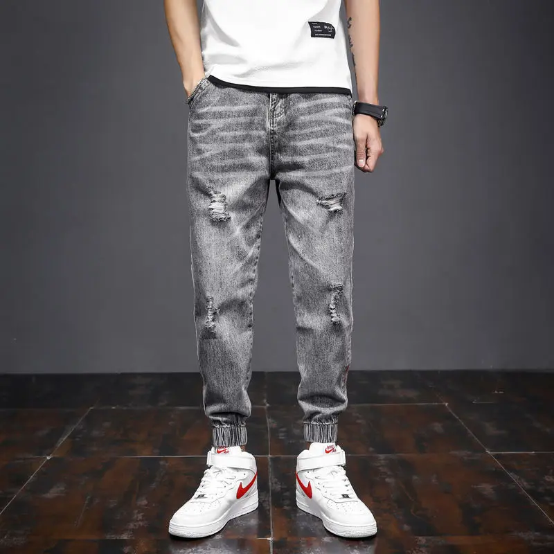 Весна 2022 Новинка модные уличные повседневные мужские Модные джинсы в Корейском