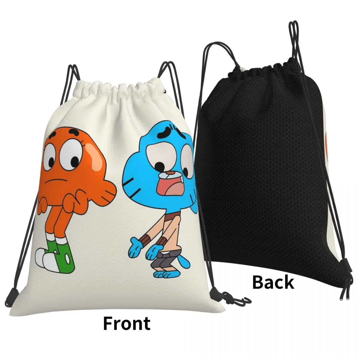 Гамбол и Дарвин что я рюкзаки Портативные сумки на шнурке Пучок Карманная сумка