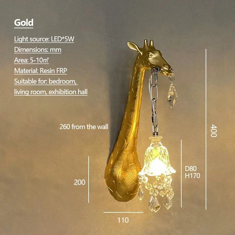 

Настенный светильник SANDYHA Жираф Смола