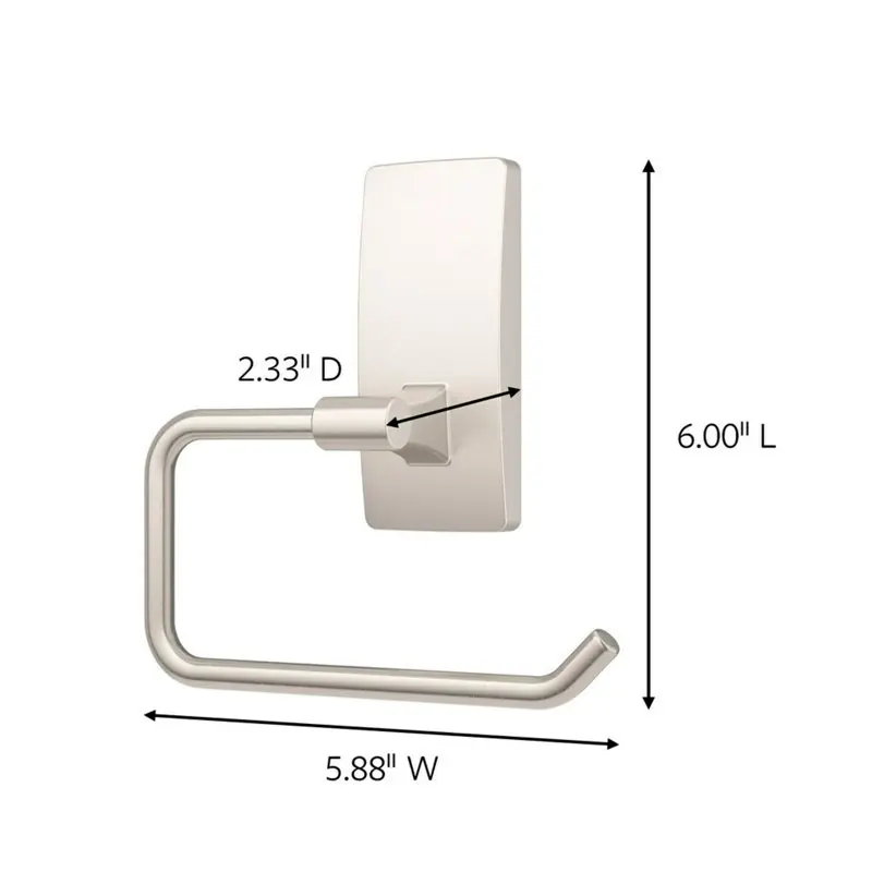 

Adorable Satin Nickel 1 Toilet Paper Holder with Two Strips, Stylish Home Bathroom Decoration Accessories.