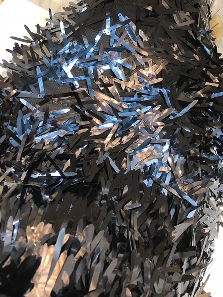 Юбка XIZIHUPAN женская с блестками облегающая свободная модная темпераментная