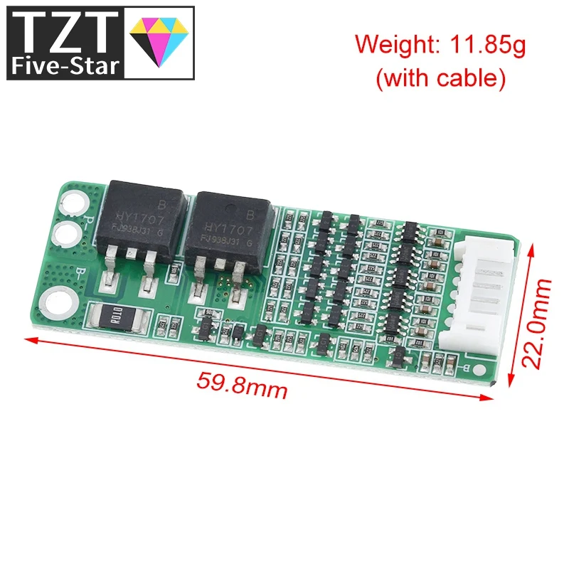 TZT 5S 15A Li-Ion литиевый аккумулятор BMS 18650 Защитная плата зарядного устройства 18В 21В