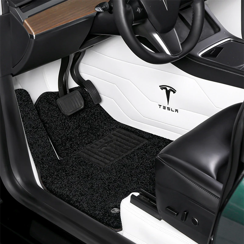 

Напольные коврики tesla model Y/3/S/X, кожаные коврики с полным покрытием, разборные сиденья 100%, подходят для улучшения зрения, новинка, белый, под заказ, tesla y 3, коврик для ног
