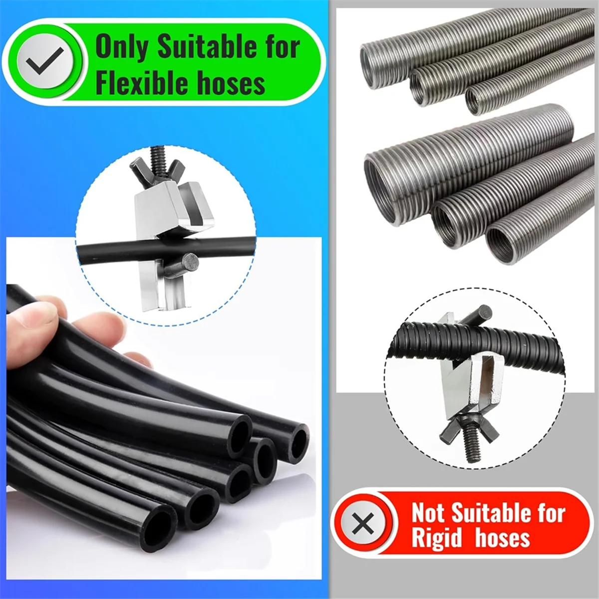 Зажим тормозной магистрали 2 шт. плоскогубцы для зажима шланга металлический