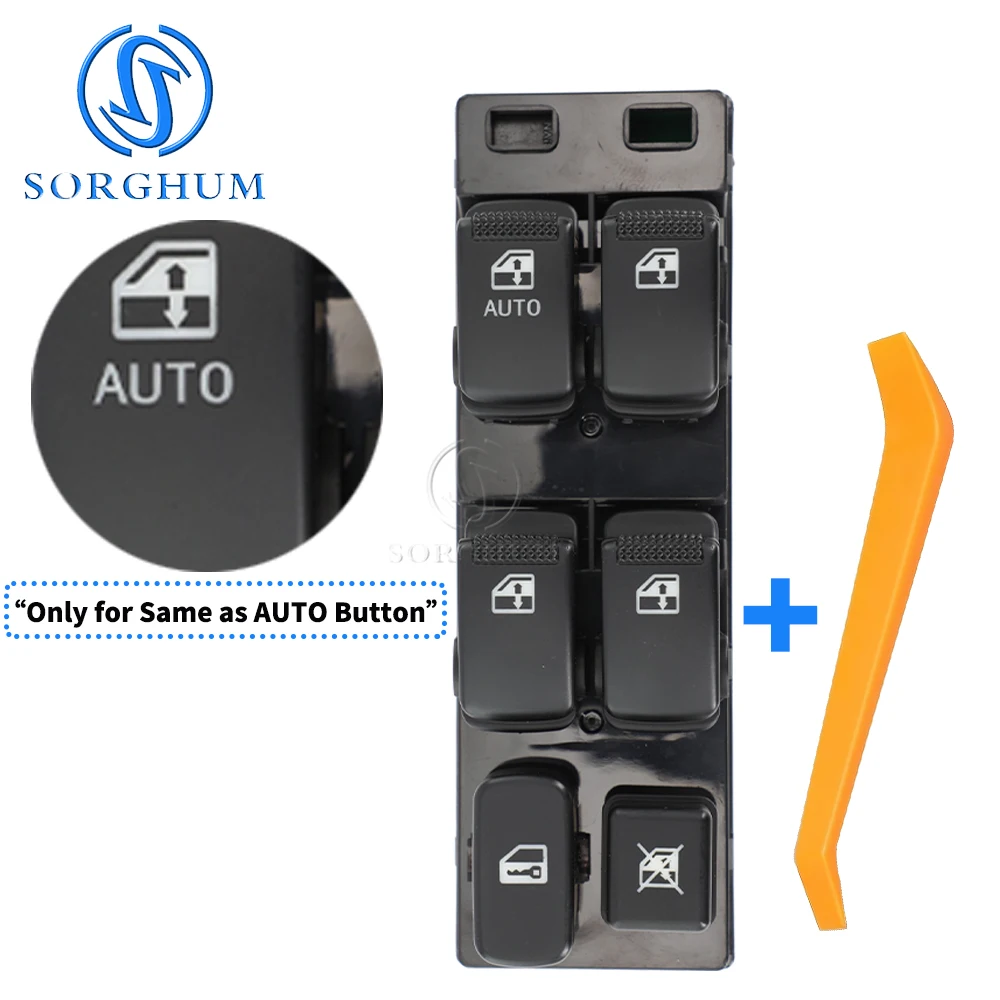 SORGHUM 93570-3E410 Электрический главный переключатель управления стеклоподъемником для Kia Sorento (BL) 2002-2008 2009 935703E410 Автомобильные аксессуары