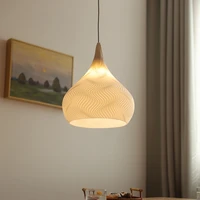 minimalist chandelier modern dining table dining room japanese island bar study homestay 3d printing white lamp
