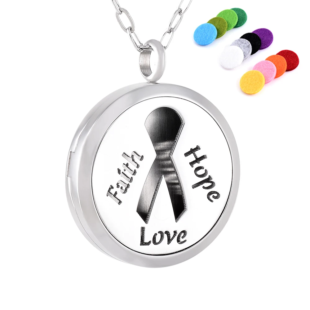 

IJP0162 Вера Надежда Любовь диффузор ожерелье женское эфирное масло из нержавеющей стали ленточный диффузор (бесплатно 12 подушечек