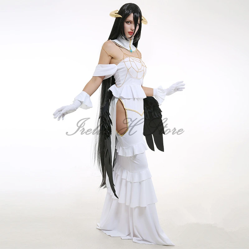 Irelia H Store персонаж аниме OVERLORD Albedo платье для косплея белое женщин | Тематическая