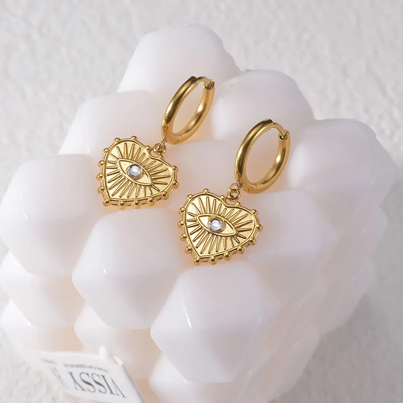 Женские серьги из нержавеющей стали в стиле хип-хоп