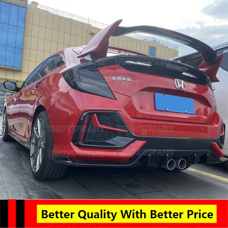 

Type-R Style For Honda Civic Hatchback 2017 2018 2019 2020 Car Trunk Spoiler ABS Auto Rear Trunk Wing Accessories Spoiler